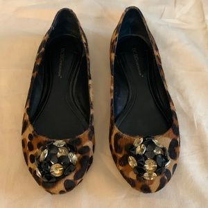 BCBGeneration embellished cheetah flats